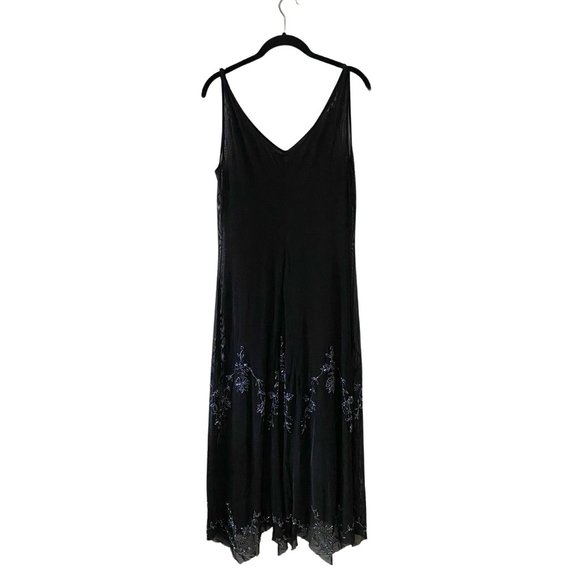 Vintage Y2K Suzy Shier Sheer Black Beaded Dress (Size 7) - Picture 7 of 12